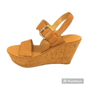 Marc Fisher New Leather Wedge Sandals Size 8. New with tags!